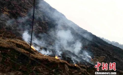 四川九龙发生森林火灾千余人扑救 火势已控制无人员伤亡