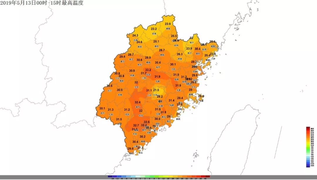 福建全省7个县市超过32℃！“桑拿天气”又回归了！