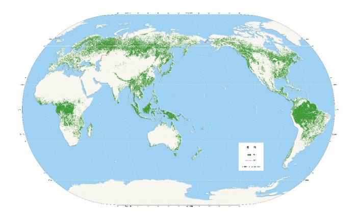 中国团队国际首发2018年全球30米分辨率森林覆盖分布图