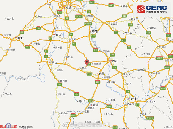 2019年12月30日四川威远3.1级地震:自贡