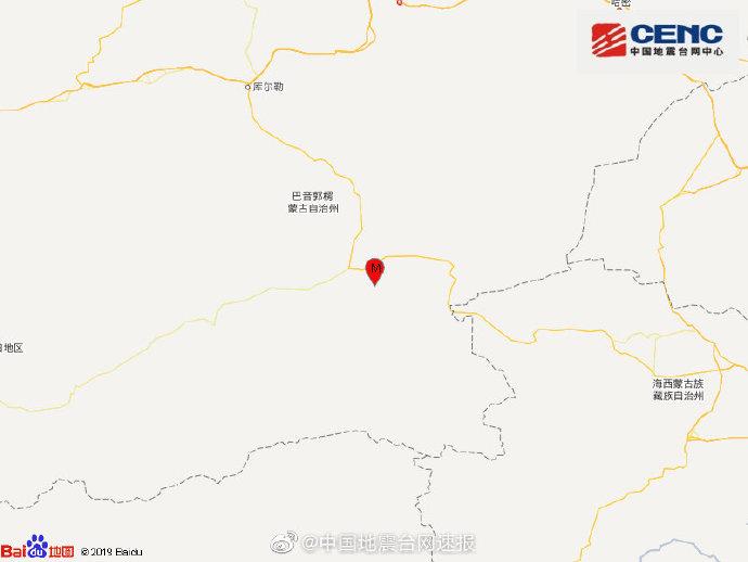 新疆巴音郭楞州若羌县发生3.0级地震震源深度13千米