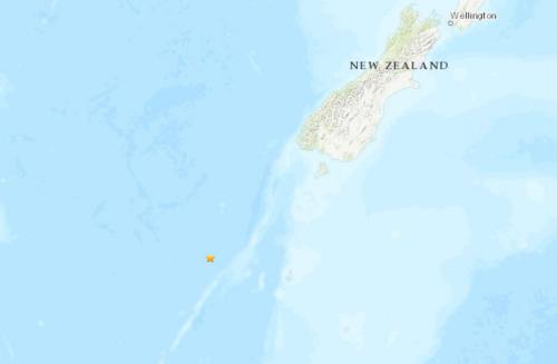 新西兰以南海域发生5.0级地震震源深度10公里