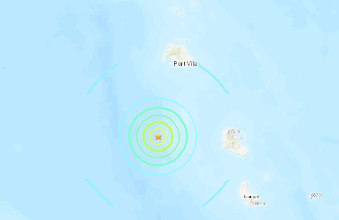 瓦努阿图群岛南部海域6.1级地震震源深度10公里